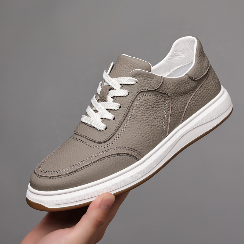 Baskets décontractées en cuir pour hommes