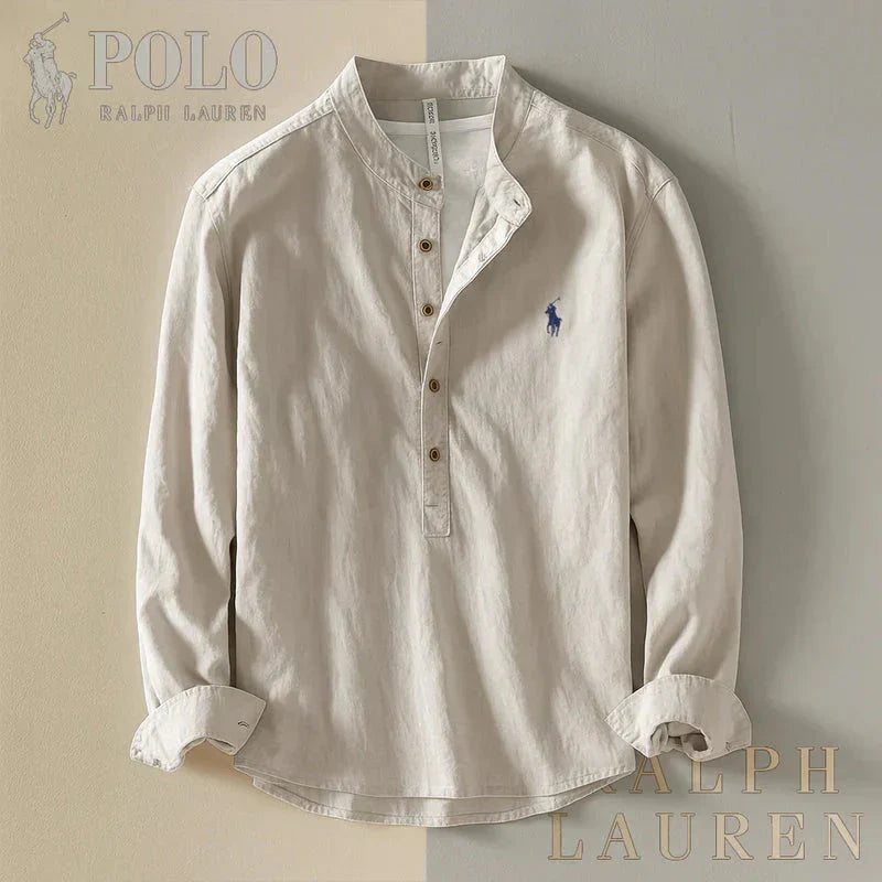 Chemise chic à col mandarin