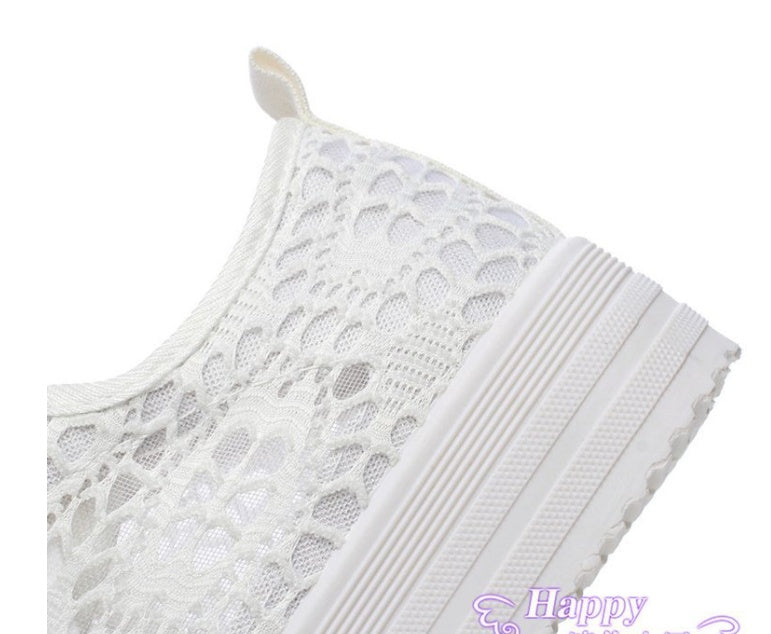 Chaussures épaisses en toile pour femmes