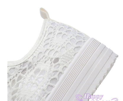 Chaussures épaisses en toile pour femmes