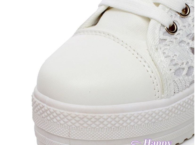 Chaussures épaisses en toile pour femmes