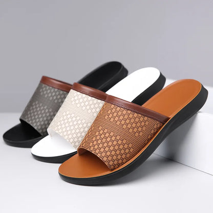 Mules en cuir tressé Ravenna