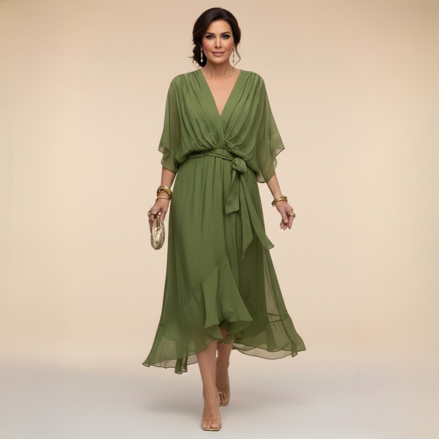 Arabella | Robe coupe fluide à col en V