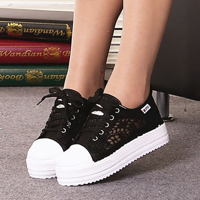 Chaussures épaisses en toile pour femmes