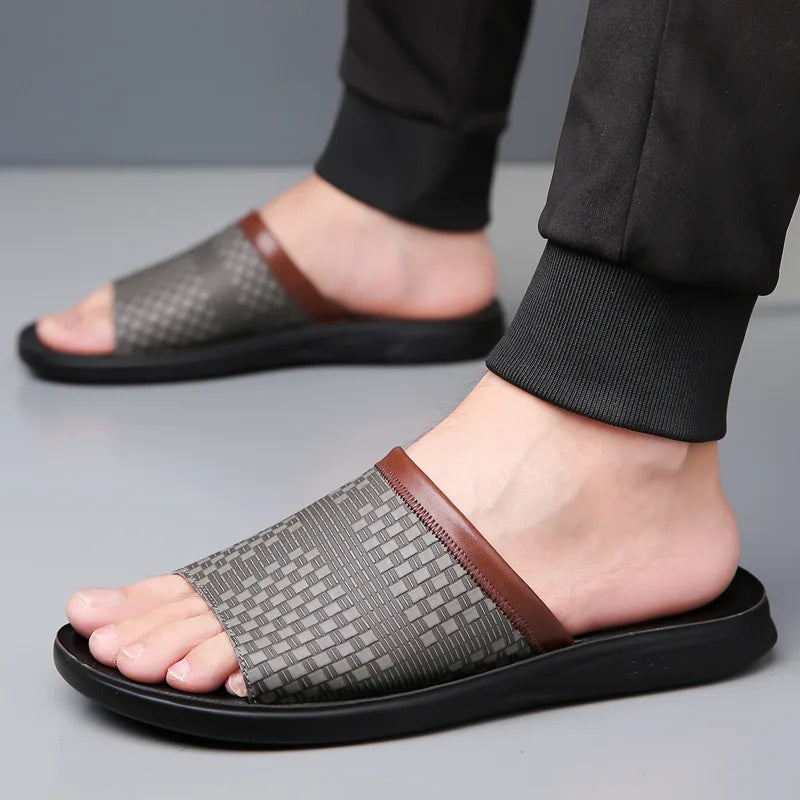 Mules en cuir tressé Ravenna