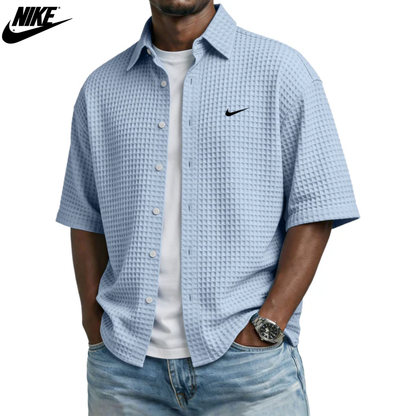 Chemise boutonnée texturée d'été