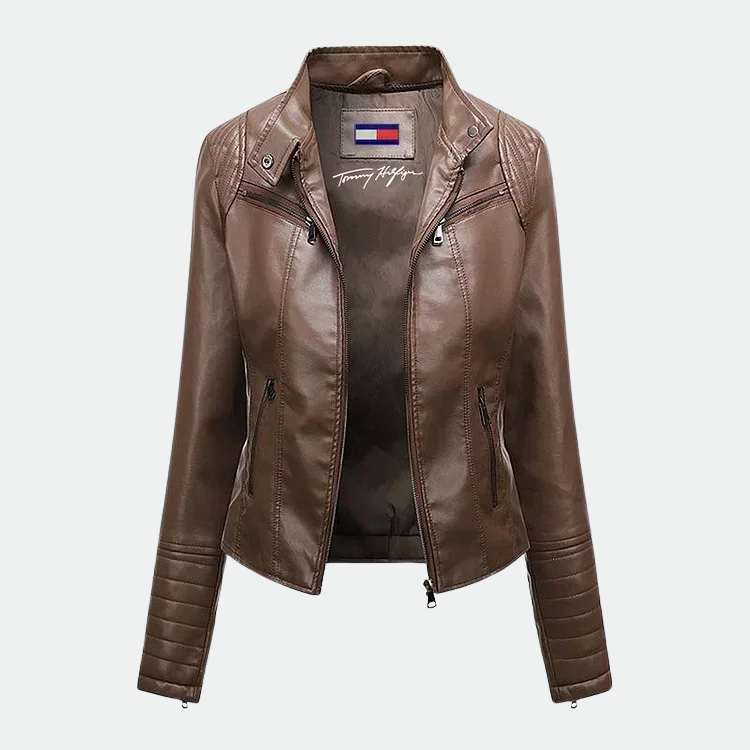 Blouson en cuir pour femme