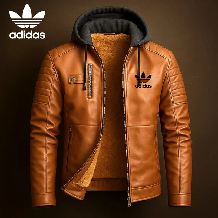 AD® Lederkapuzenjacke