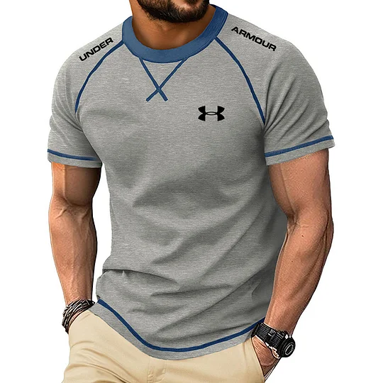 T-shirt de sport extensible polyvalent pour hommes (décontracté et fitness)