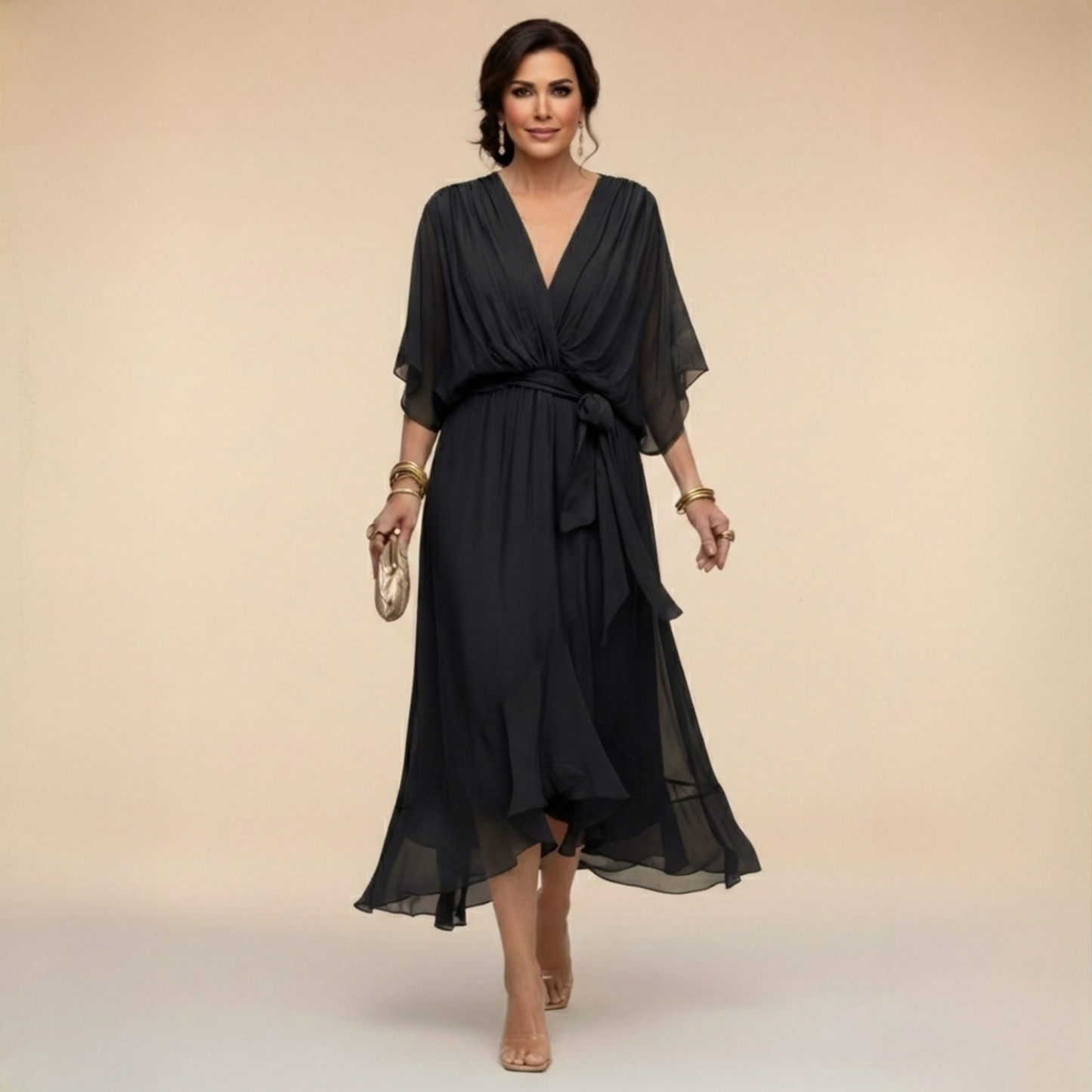 Arabella | Robe coupe fluide à col en V