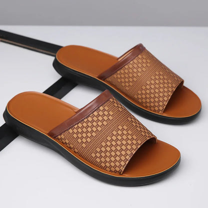 Mules en cuir tressé Ravenna