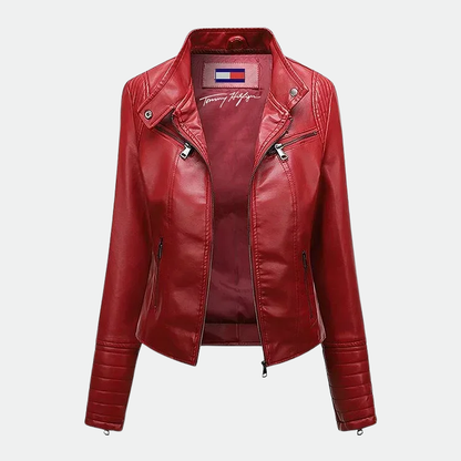 Blouson en cuir pour femme