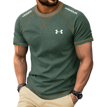 T-shirt de sport extensible polyvalent pour hommes (décontracté et fitness)