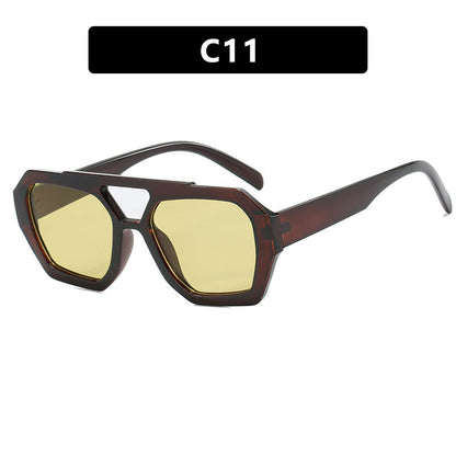 Übergroße Sonnenbrille mit Leopardenmuster