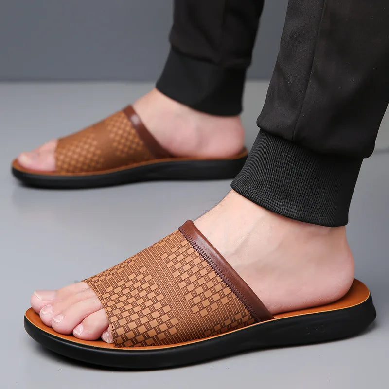 Mules en cuir tressé Ravenna