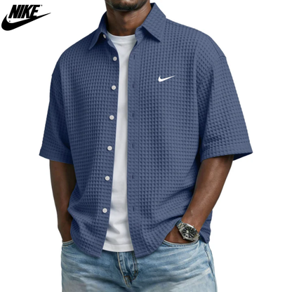 Chemise boutonnée texturée d'été