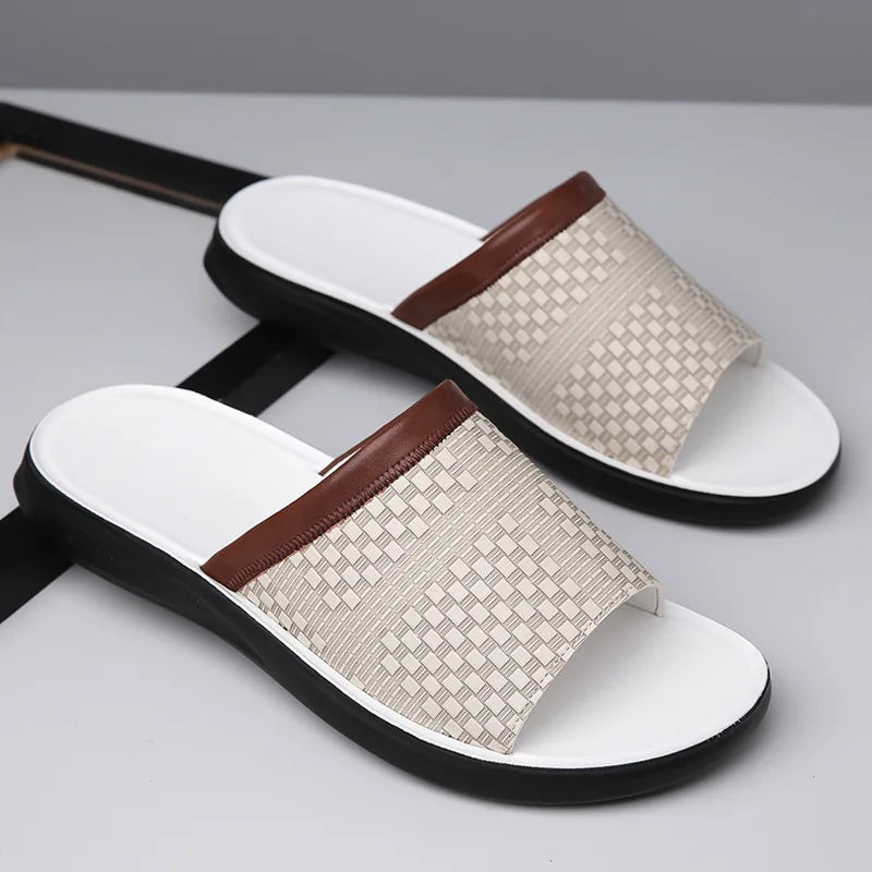 Mules en cuir tressé Ravenna
