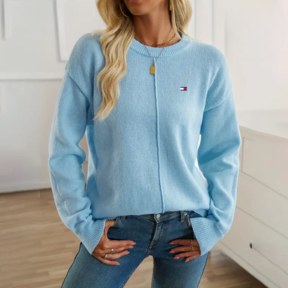Pull col rond ample