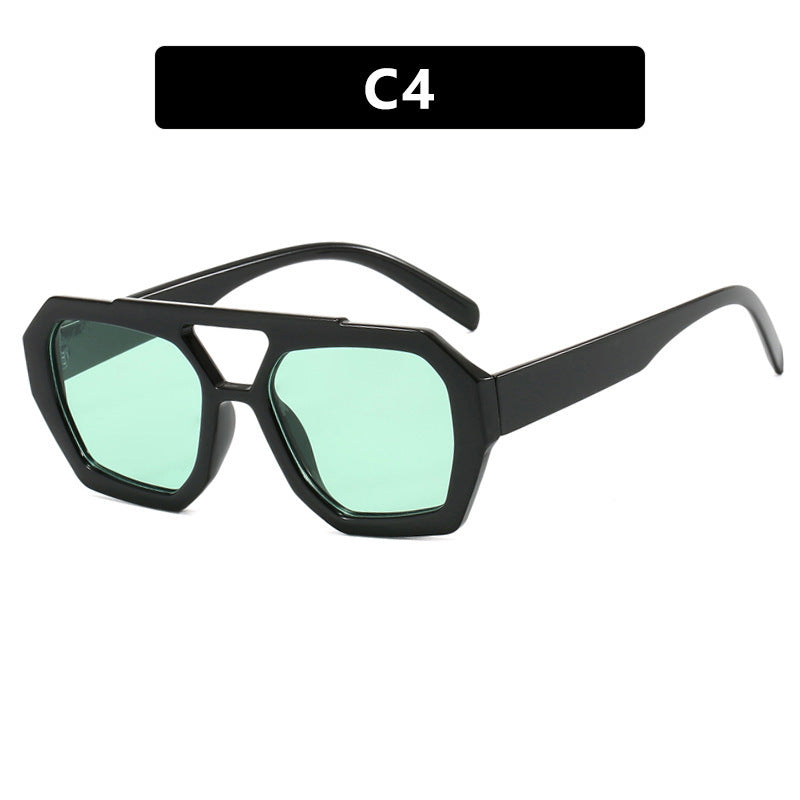Übergroße Sonnenbrille mit Leopardenmuster