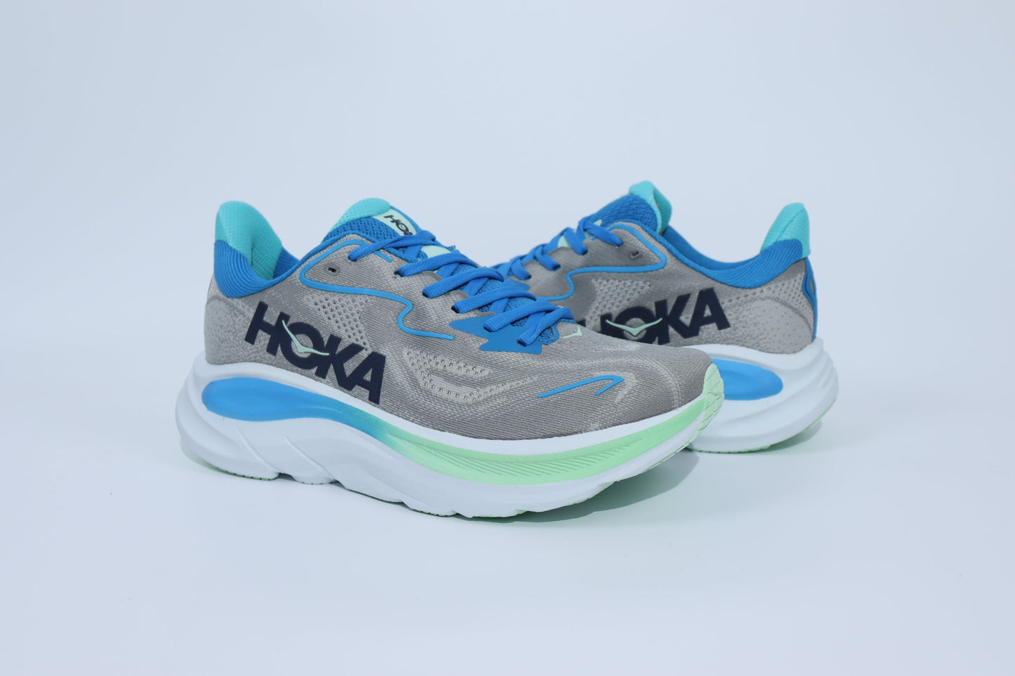 Clifton 10 - Baskets Unisexes HK - Gris Menthe