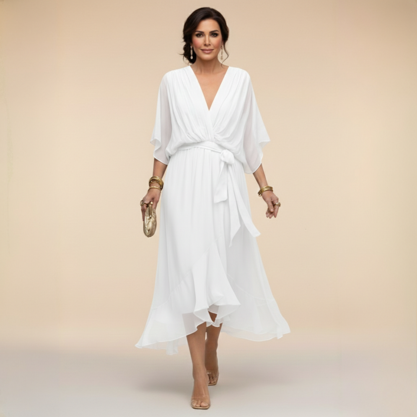 Arabella | Robe coupe fluide à col en V
