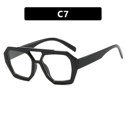 Übergroße Sonnenbrille mit Leopardenmuster