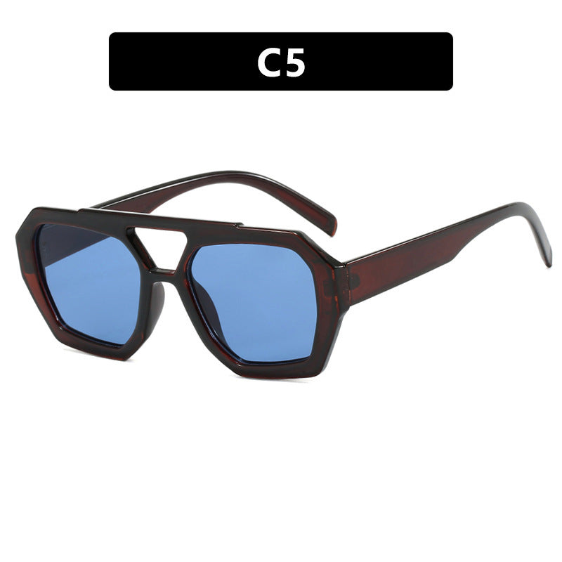 Übergroße Sonnenbrille mit Leopardenmuster