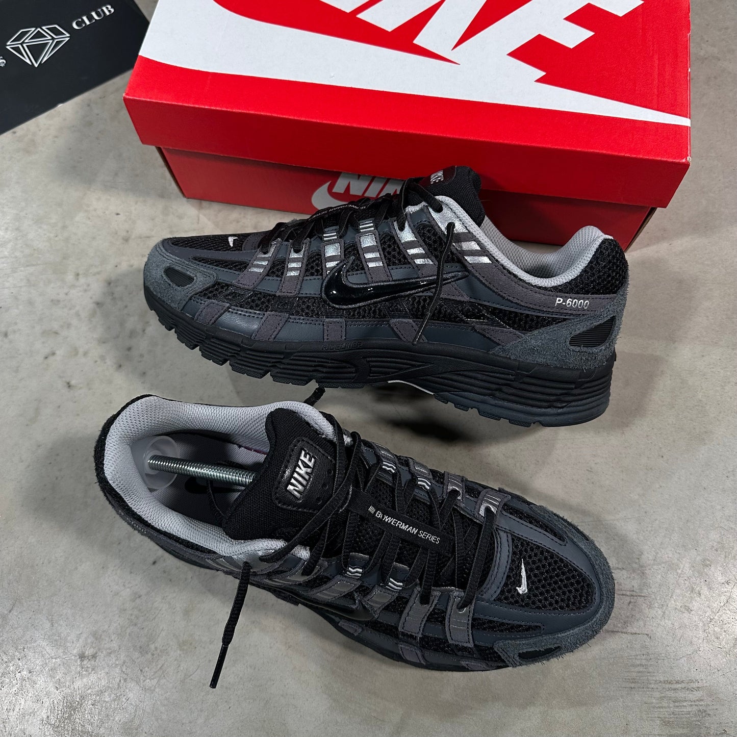 Nike P-6000 Suede Anthracite Metallic Silver