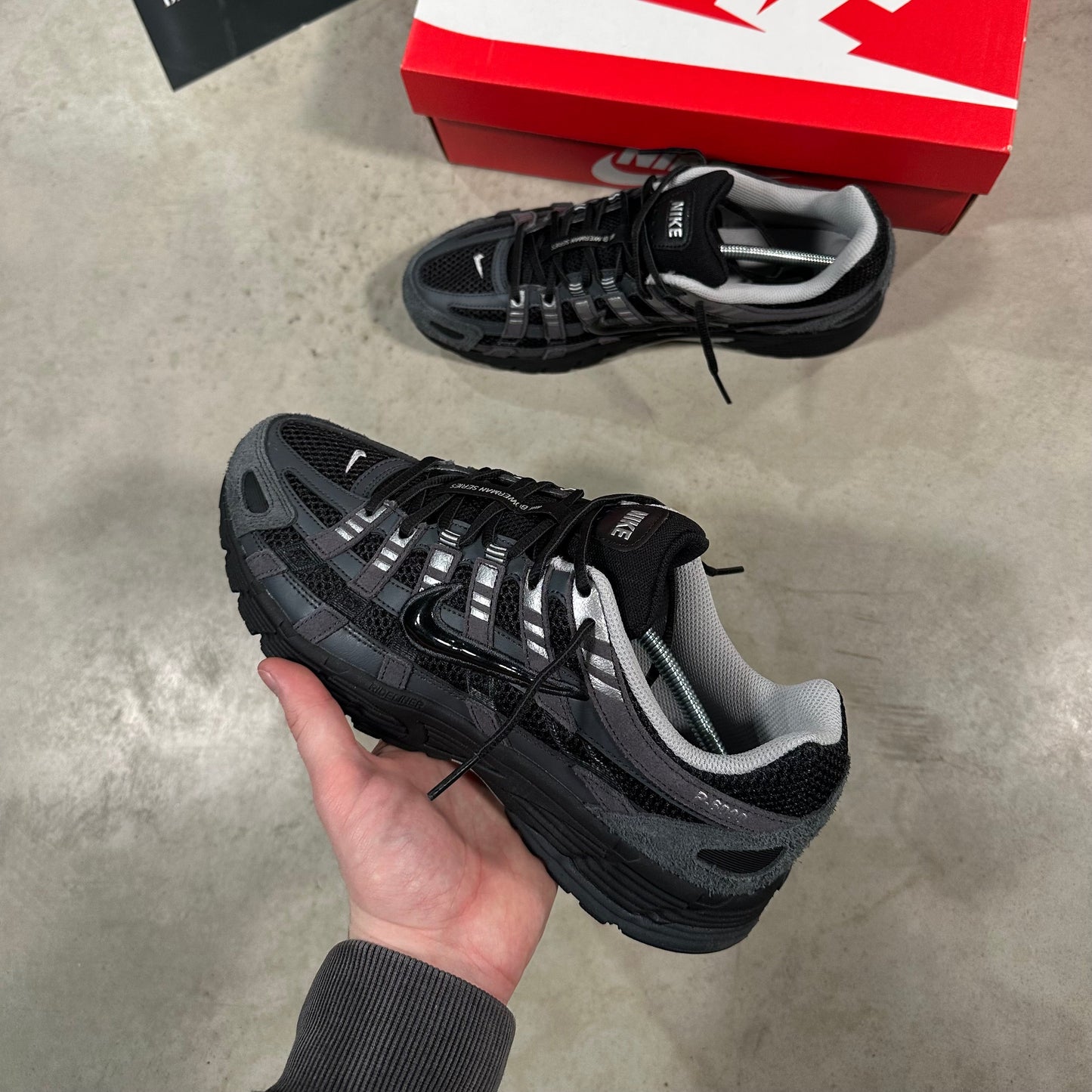 Nike P-6000 Suede Anthracite Metallic Silver
