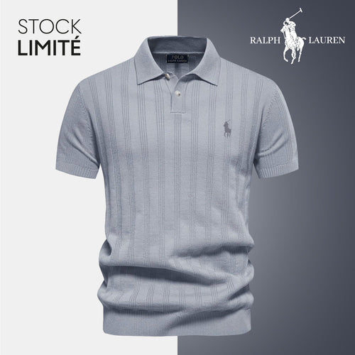 Polo en tricot texturé pour homme – ᏒalphⅬ™