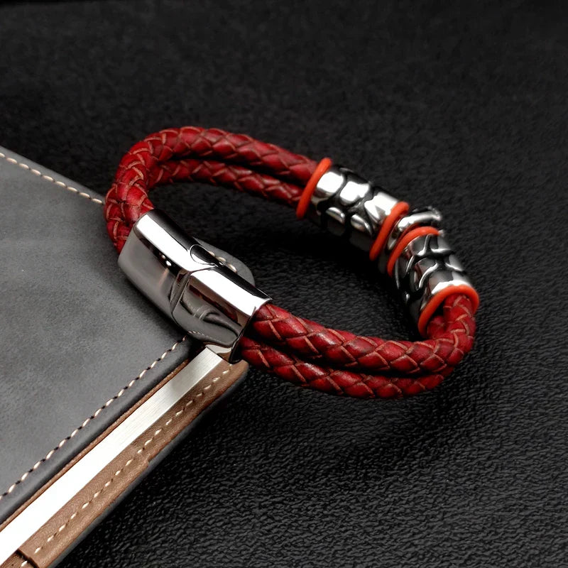 Bracelet Tête de Mort Obsidienne