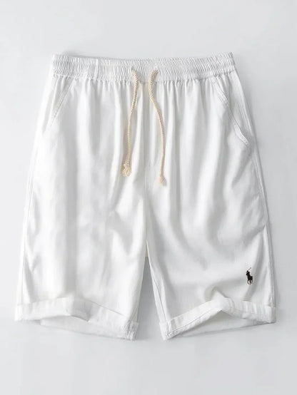 Ensemble chemise cubaine rayée et short homme