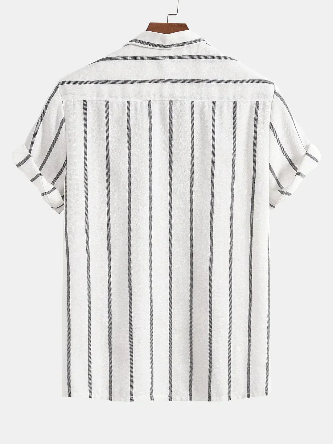 Ensemble chemise cubaine rayée et short homme