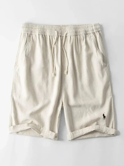 Ensemble chemise cubaine rayée et short homme