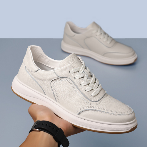 Baskets décontractées en cuir pour hommes