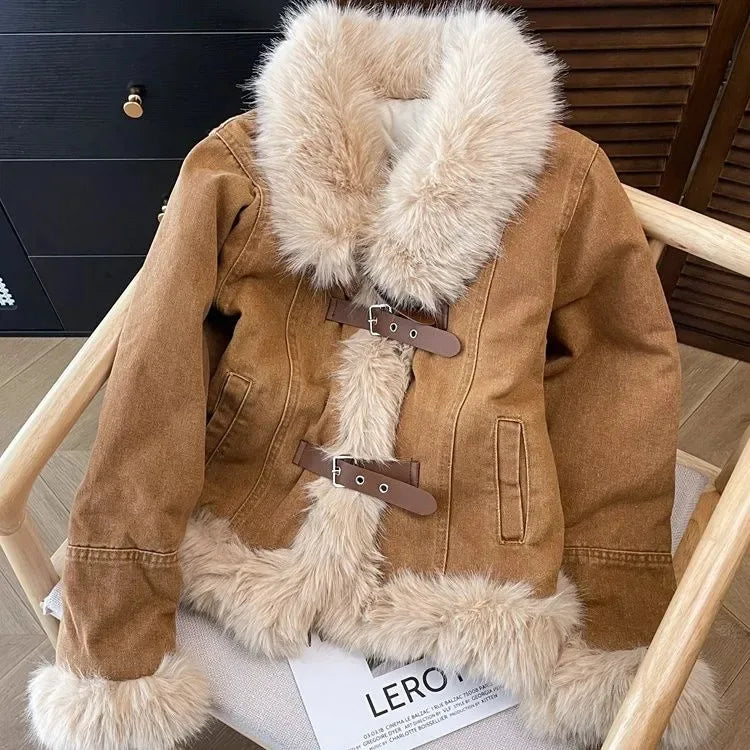 Veste Marlowe en peau lainée