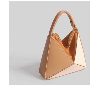 Pyramidenförmige Colorblock-Handtasche