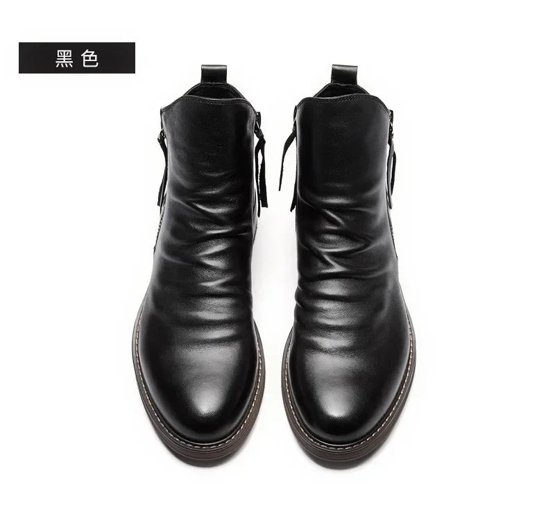 Bottes Chelsea en cuir véritable Enigma