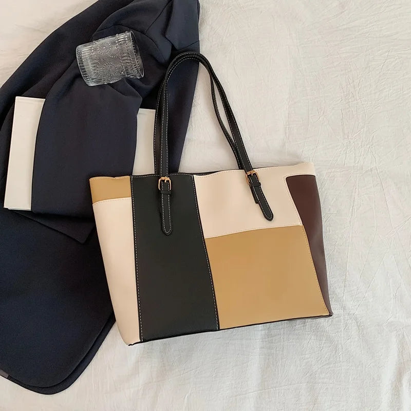 Cabas patchwork colorblock