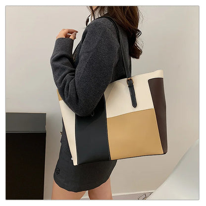 Cabas patchwork colorblock