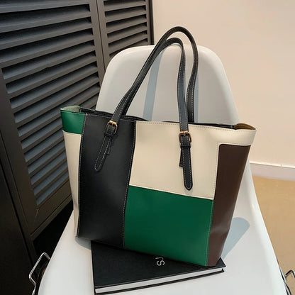 Cabas patchwork colorblock