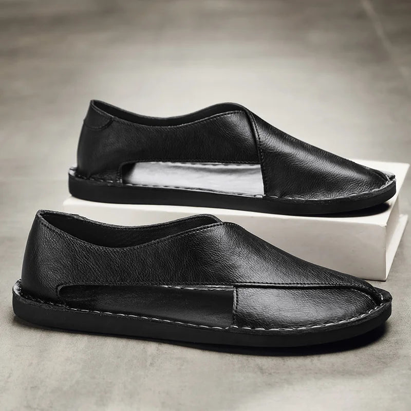 Sandales plates en cuir "Artisan Crossover"