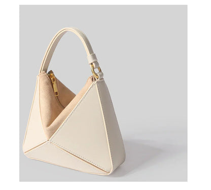 Pyramidenförmige Colorblock-Handtasche