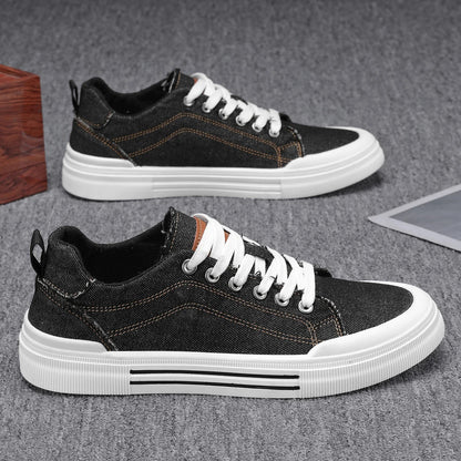 Baskets en jean indigo
