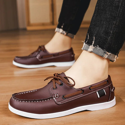 Mocassins marin en acajou