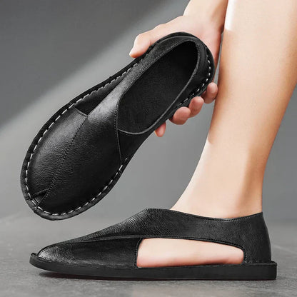 Sandales plates en cuir "Artisan Crossover"