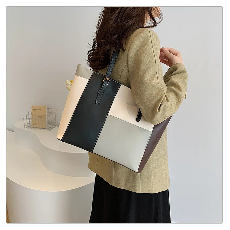 Cabas patchwork colorblock