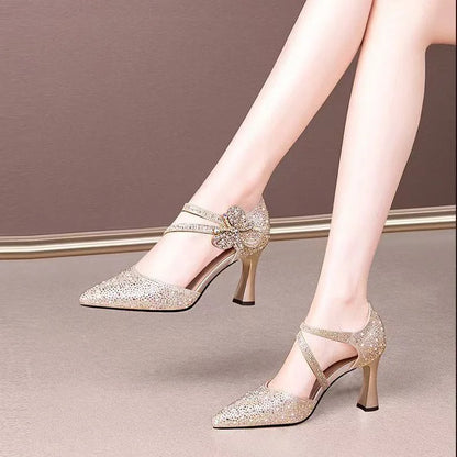Talons à bride en cristal Celese