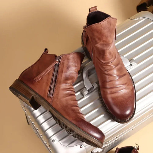 Bottes Chelsea en cuir véritable Enigma