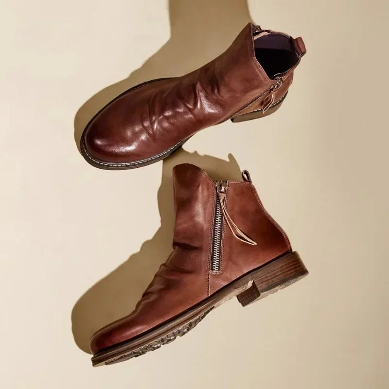 Bottes Chelsea en cuir véritable Enigma